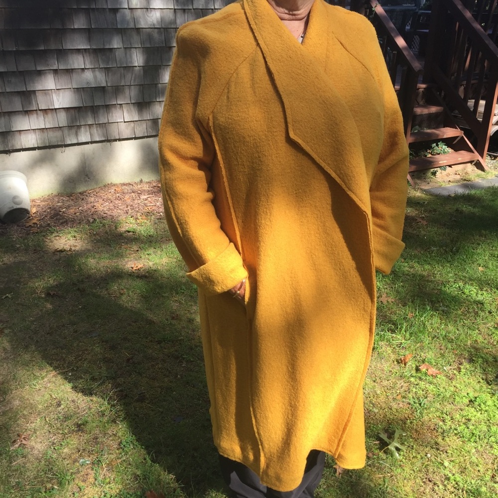 New Turmeric Tahari wool jacket long size XL